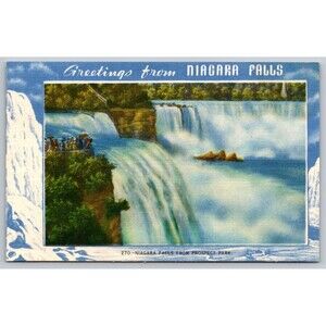 Niagara Falls NY Prospect Park Vintage Linen Postcard 270 Metropolitan Post Card